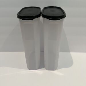 Tupperware Set Of 2 Modular Mates Oval #5 Containers Black Seal #1616 12.25 Cups